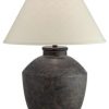 Lamps * | Flash Sale Pacific Coast Lighting Resin Table Lamp With Black Terracota Finish 64V99