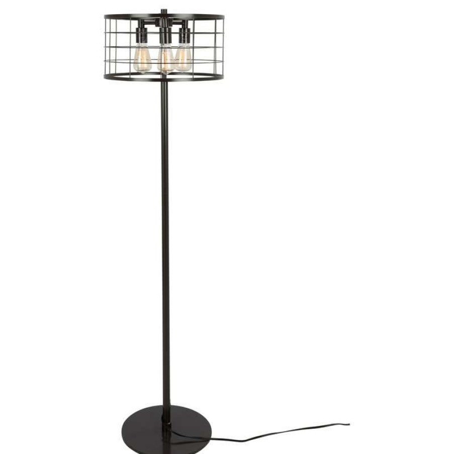 Lamps * | Best Deal Lumisource Indy Wire Floor Lamp With Antique Metal