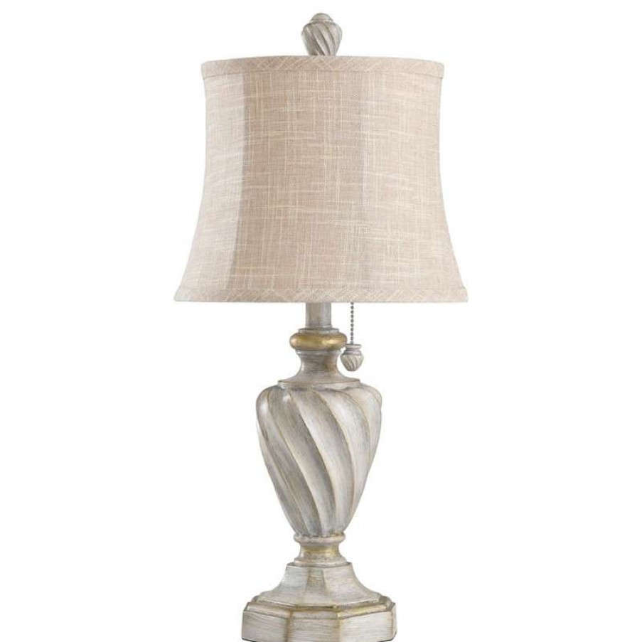 Lamps * | Outlet Stylecraft Home Collection Cameron Table Lamp, Antique White, Antique White, Beige