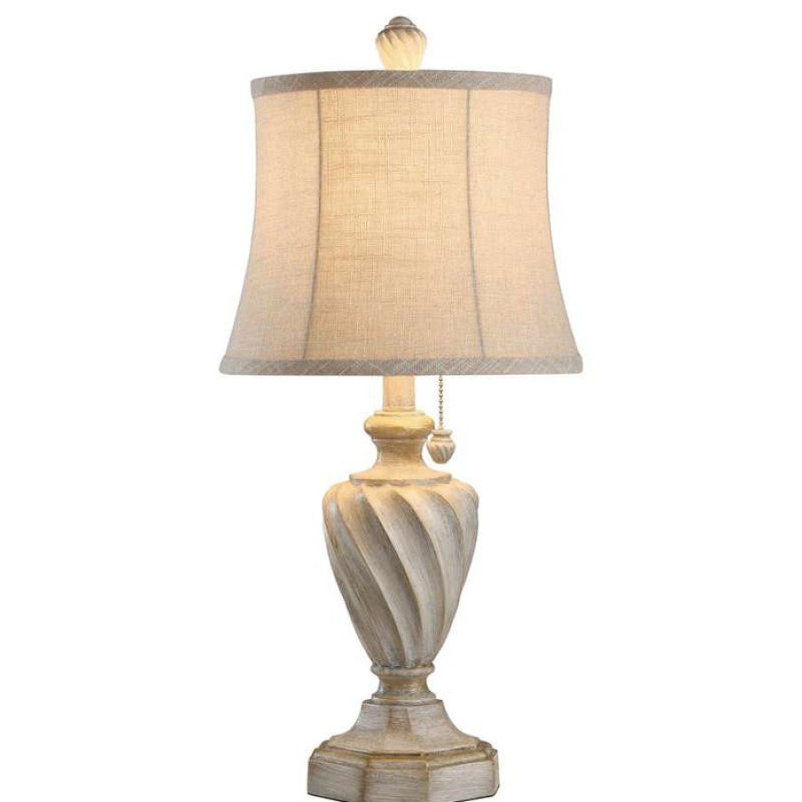 Lamps * | Outlet Stylecraft Home Collection Cameron Table Lamp, Antique White, Antique White, Beige