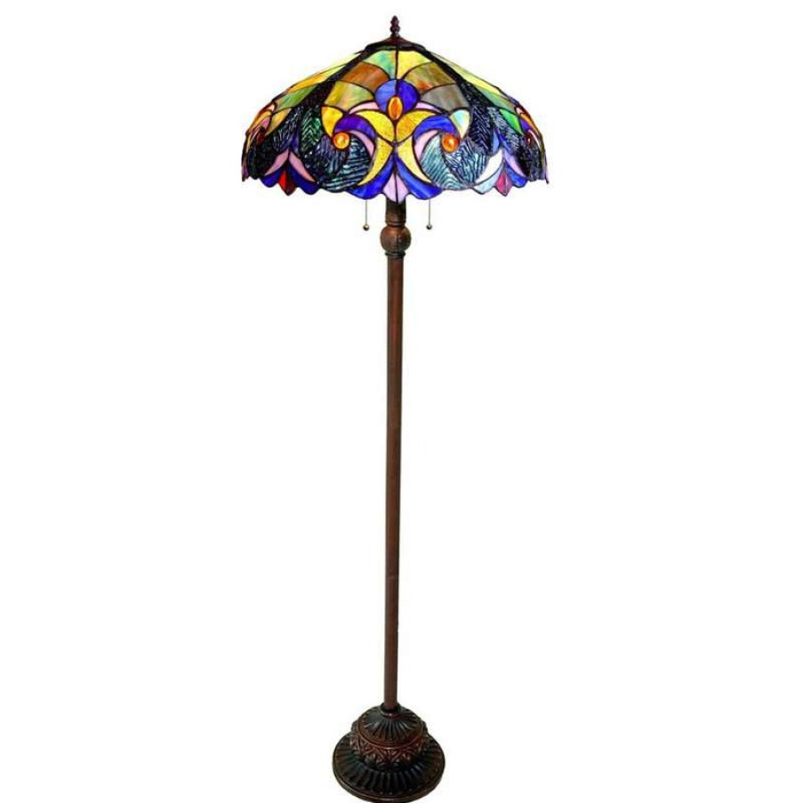 Lamps * | Flash Sale Chloe Lighting, Inc. Liaison 2-Light Victorian Floor Lamp