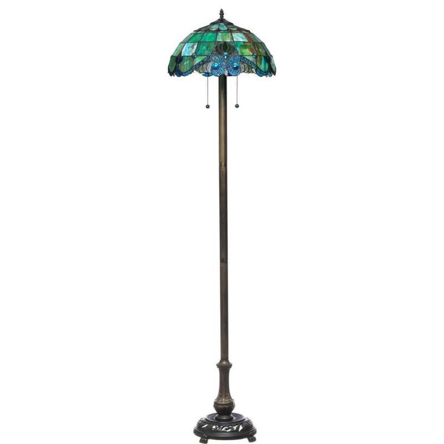 Lamps * | Brand New Serena D'Italia Tiffany 2-Light Pearl Vintage 58 Floor Lamp