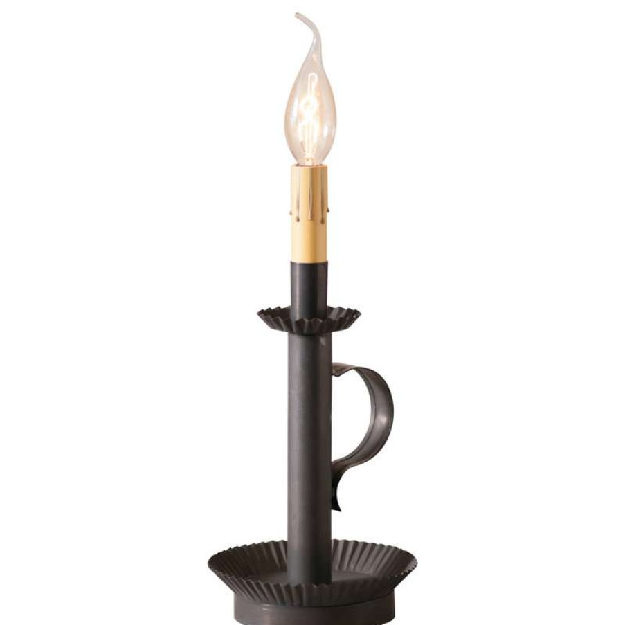 Lamps * | Cheapest Irvin'S Country Tinware Candlestick Accent Light, Kettle Black