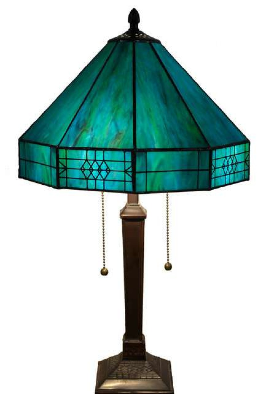 Lamps * | Best Sale Warehouse Of Tiffany, Inc Warehouse Of Tiffany Maeve Tiffany Style 2-Light Turquoise Table Lamp