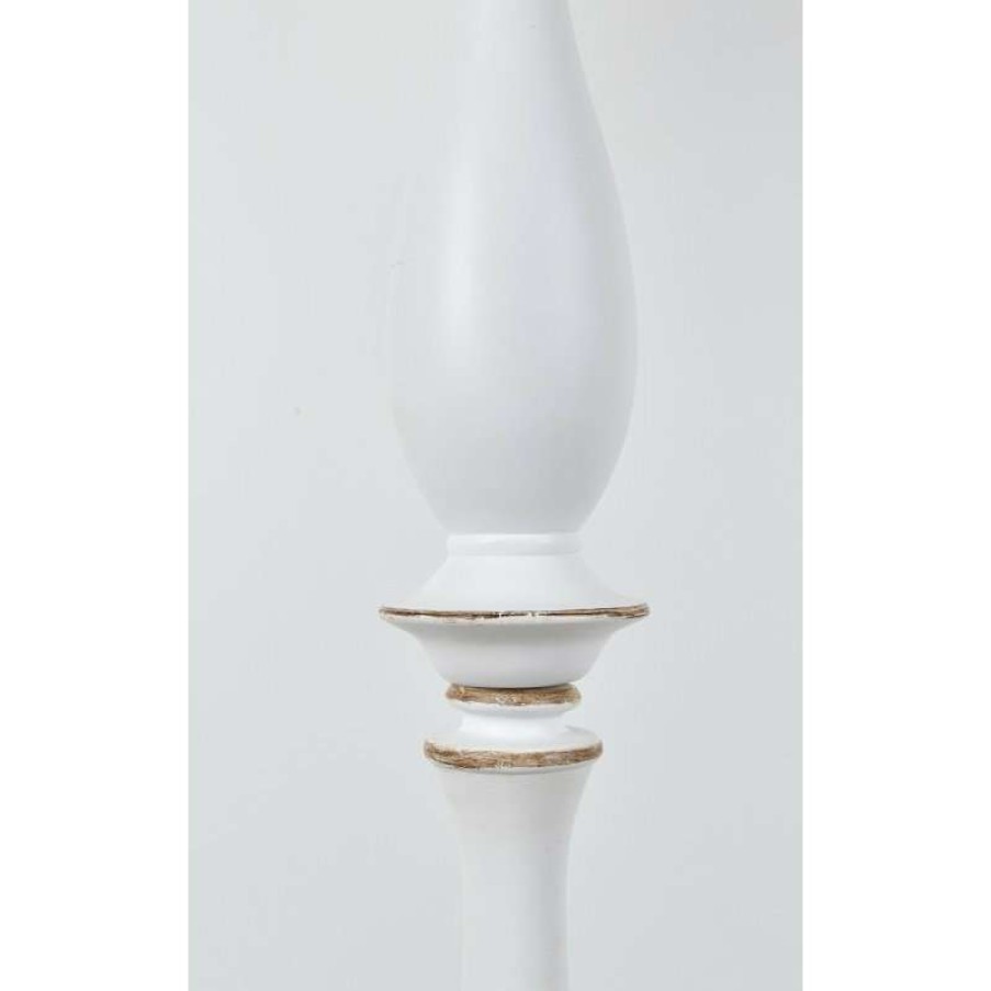 Lamps * | Promo Crestview Collection Harper White Rattan Floor Lamp