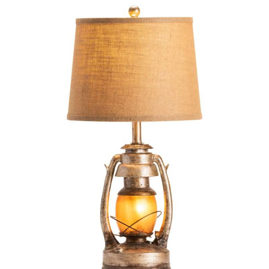 Lamps * | Coupon Crestview Collection Antique-Style Oil Lantern Table Lamp With Nightlight