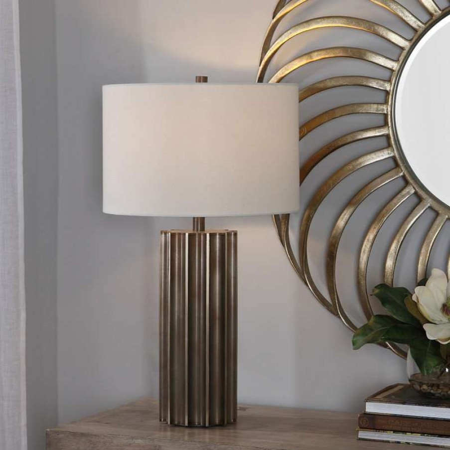 Lamps * | Brand New Uttermost Khalio Gun Metal Table Lamp