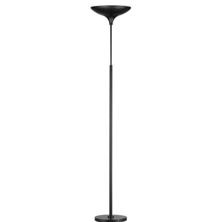 Lamps * | Discount Globe Electric 71 In. Matte Black Energy Star Dimmable Led Floor Lamp Torchiere