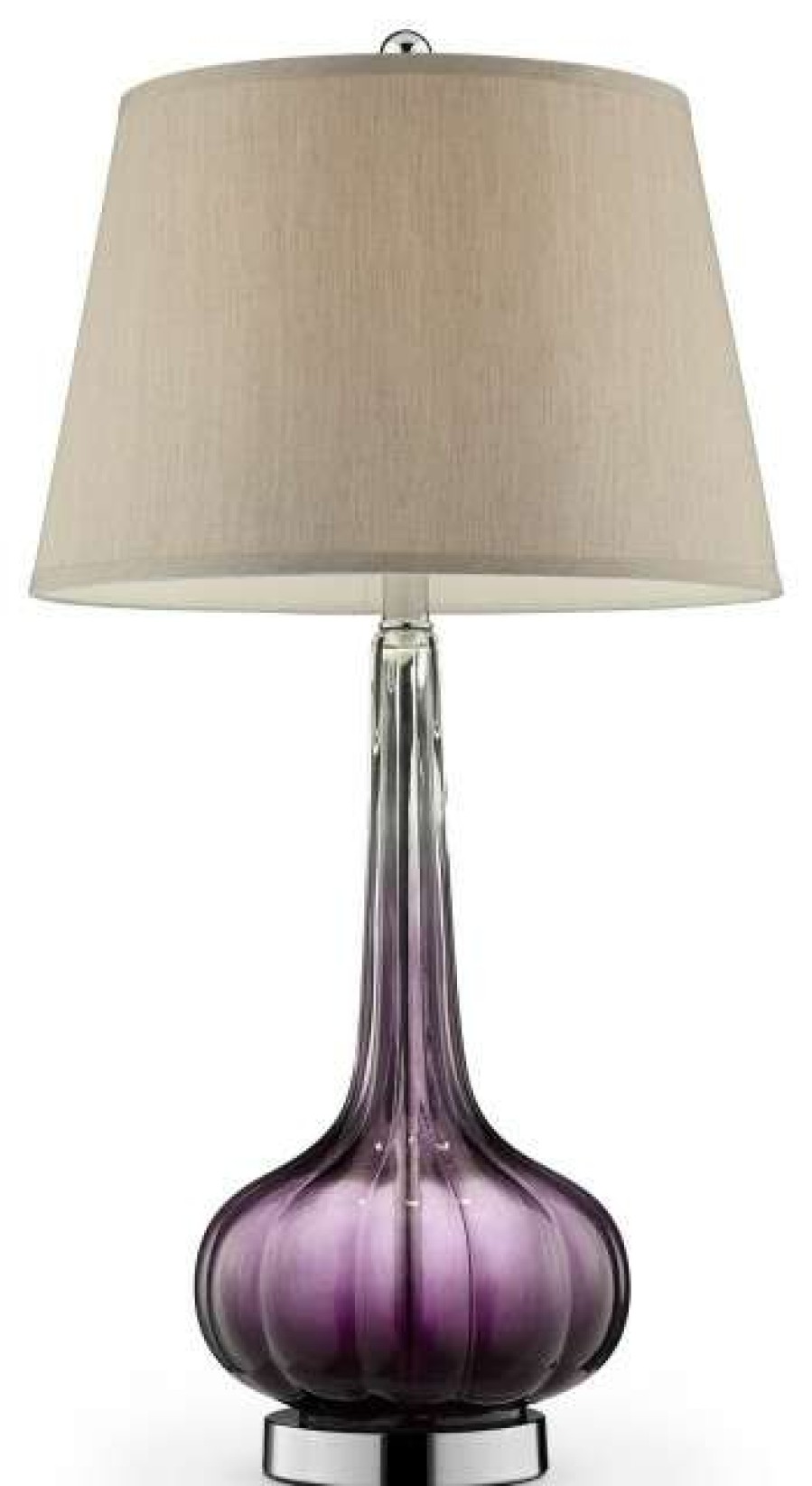 Lamps * | Promo Ore International 30 Glass Table Lamp "Mulberry" With Purple Finish K-5709