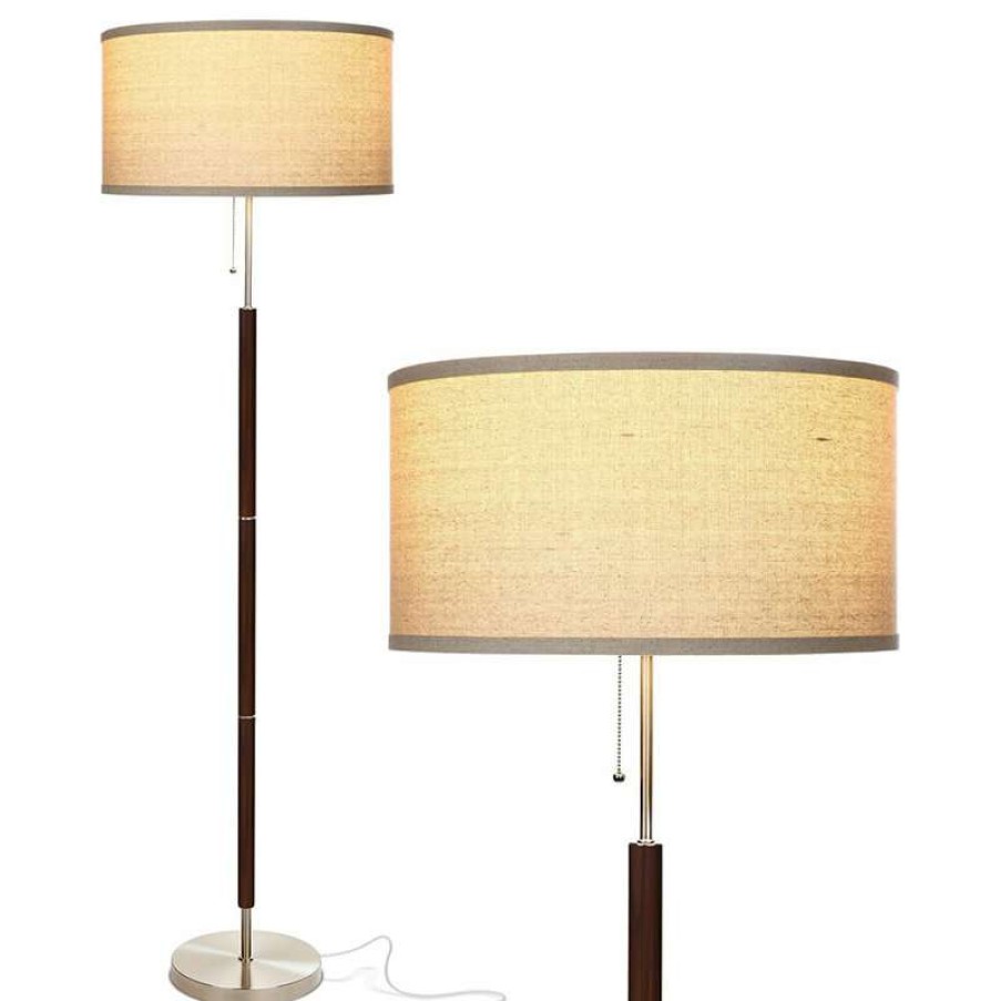 Lamps * | Promo Brightech Carter Floor, Led Mid Century Modern Floor Bedroom & Living Room Lamp