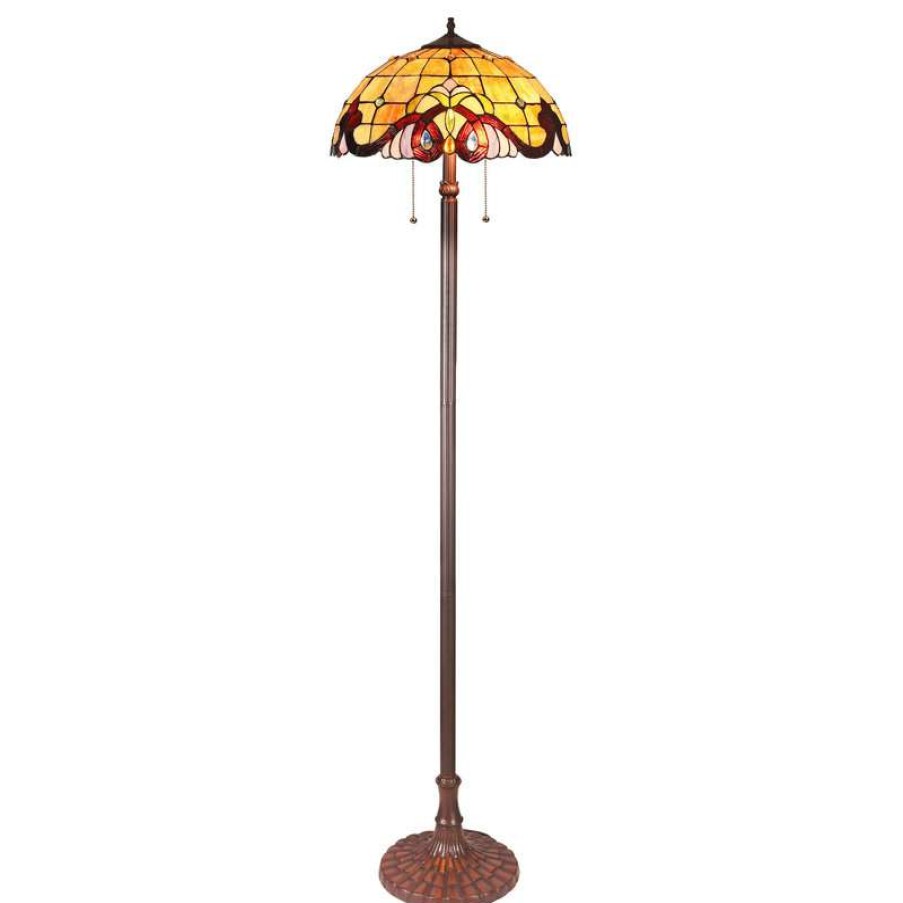 Lamps * | Best Deal Chloe Lighting, Inc. Chloe-Lighting Anna Victorian 2-Light Dark Bronze Floor Lamp 18 Wide