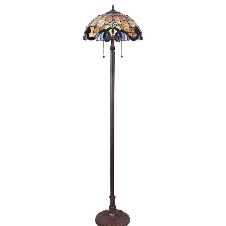 Lamps * | Best Deal Chloe Lighting, Inc. Chloe-Lighting Anna Victorian 2-Light Dark Bronze Floor Lamp 18 Wide