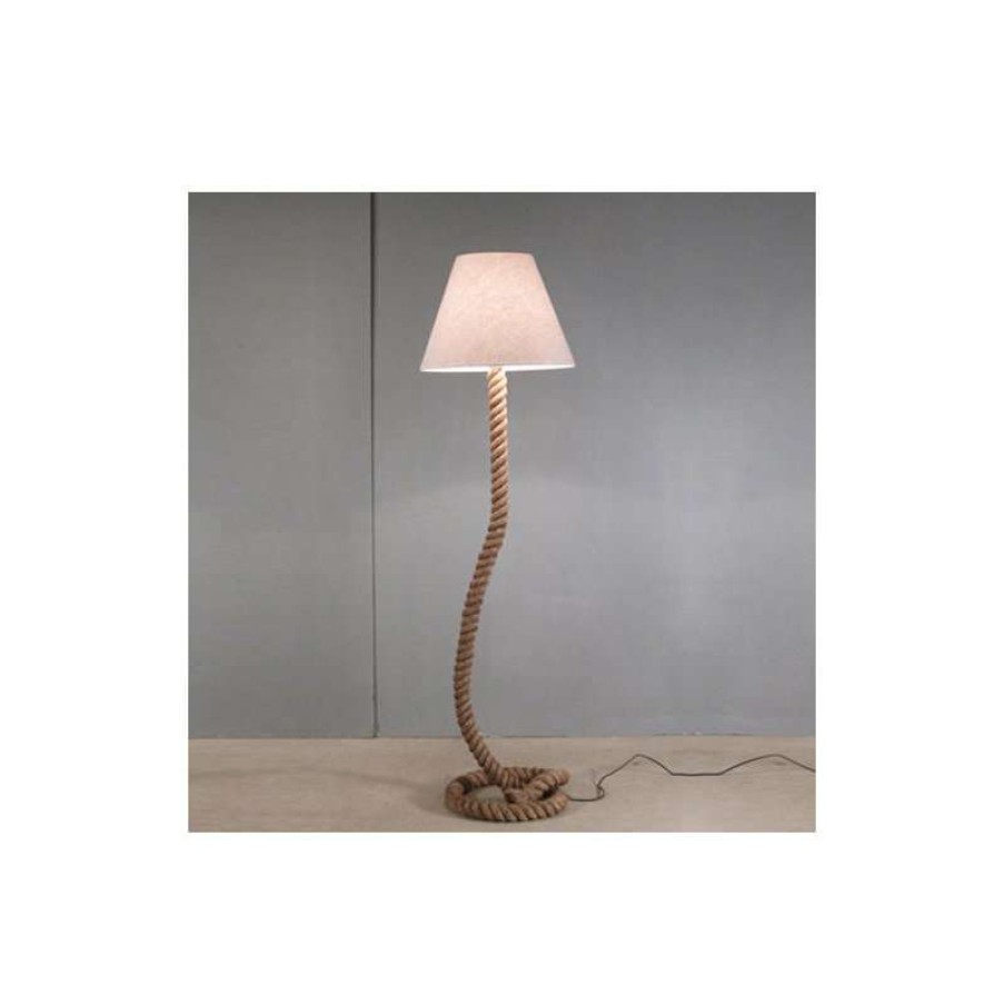 Lamps * | Hot Sale Vandue Corporation Modern Home Nautical Pier Rope Floor Lamp Natural Materials In A Handcrafted