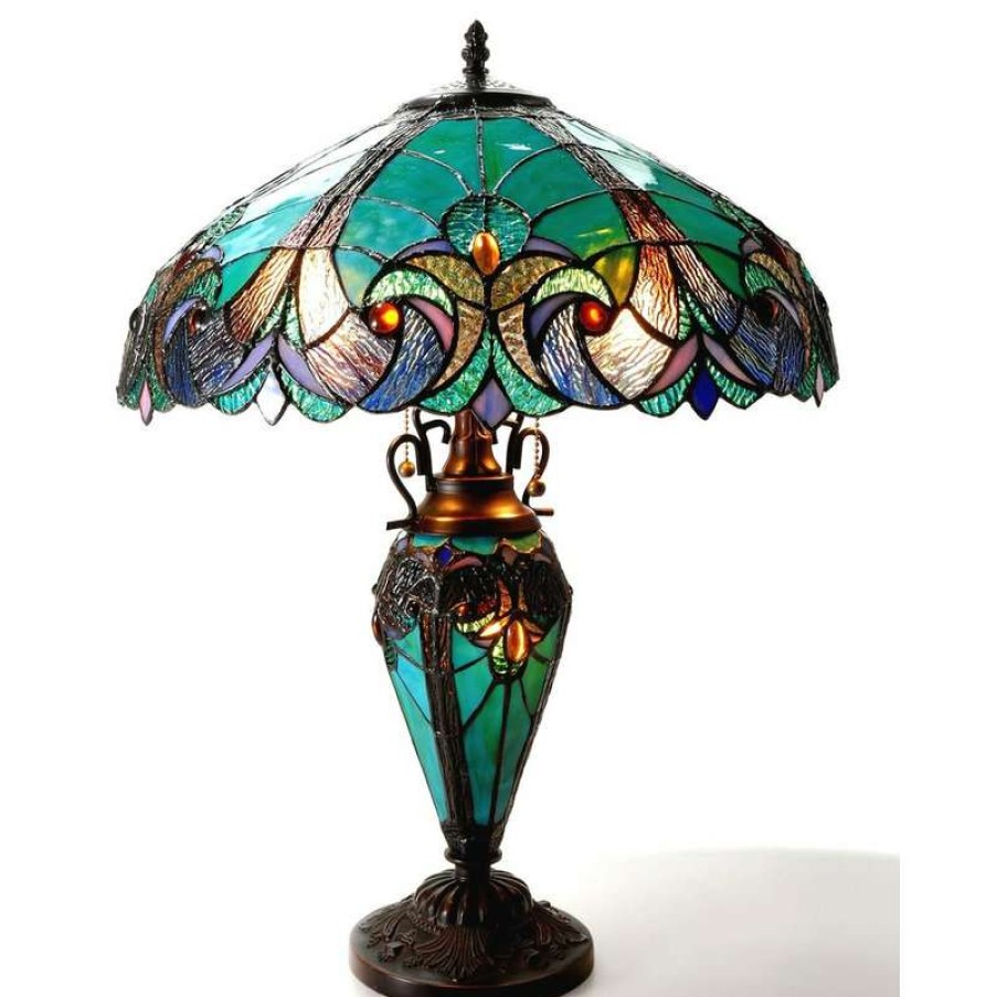 Lamps * | Promo Chloe Lighting, Inc. Liaison 3-Light Victorian Double Lit Table Lamp