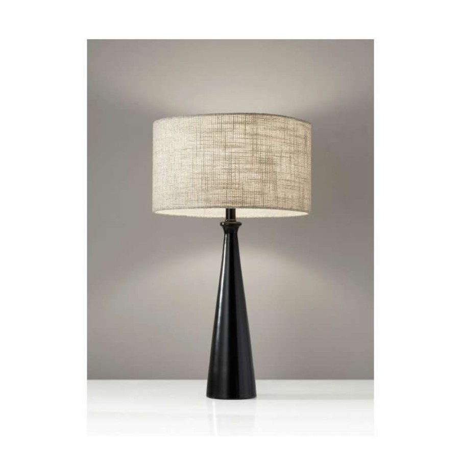 Lamps * | Best Reviews Of Adesso Linda Table Lamp, Black