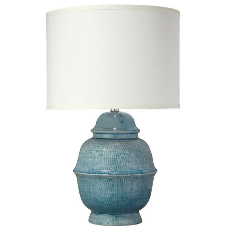 Lamps * | Best Sale Jamie Young Company Blue Ceramic Kaya Table Lamp