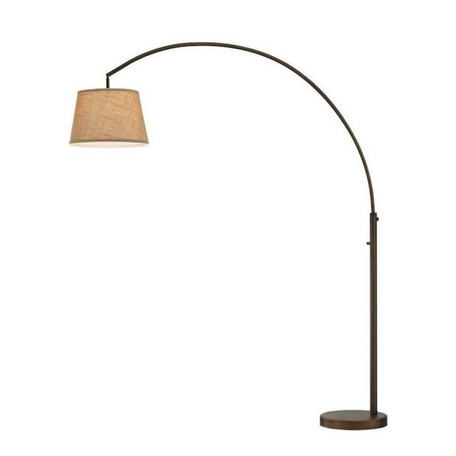 Lamps * | Best Reviews Of Artiva Usa Allegra Led Arch Floor Lamp With Dimmer, Antique Bronze