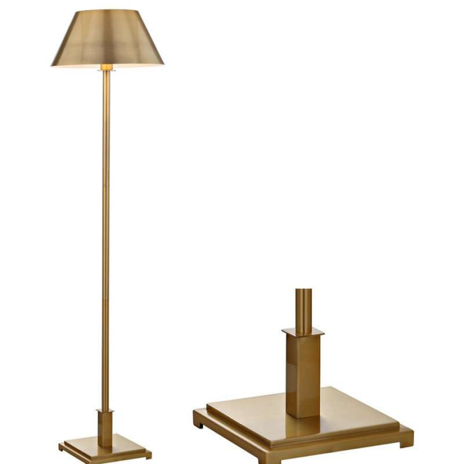 Lamps * | Best Pirce Jonathan Y Roxy 60 Metal Floor Lamp, Brass Gold