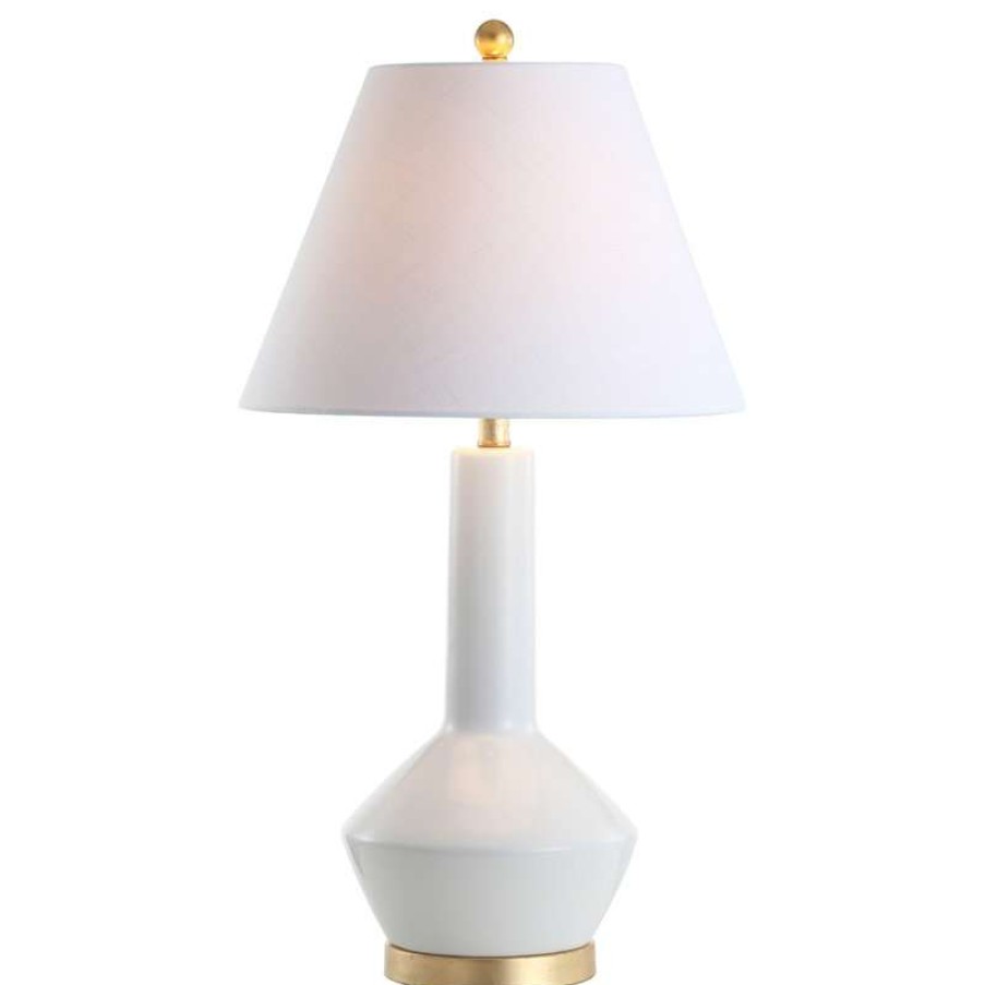 Lamps * | Budget Jonathan Y Copenhagen 29 Ceramic, Metal Led Table Lamp, White