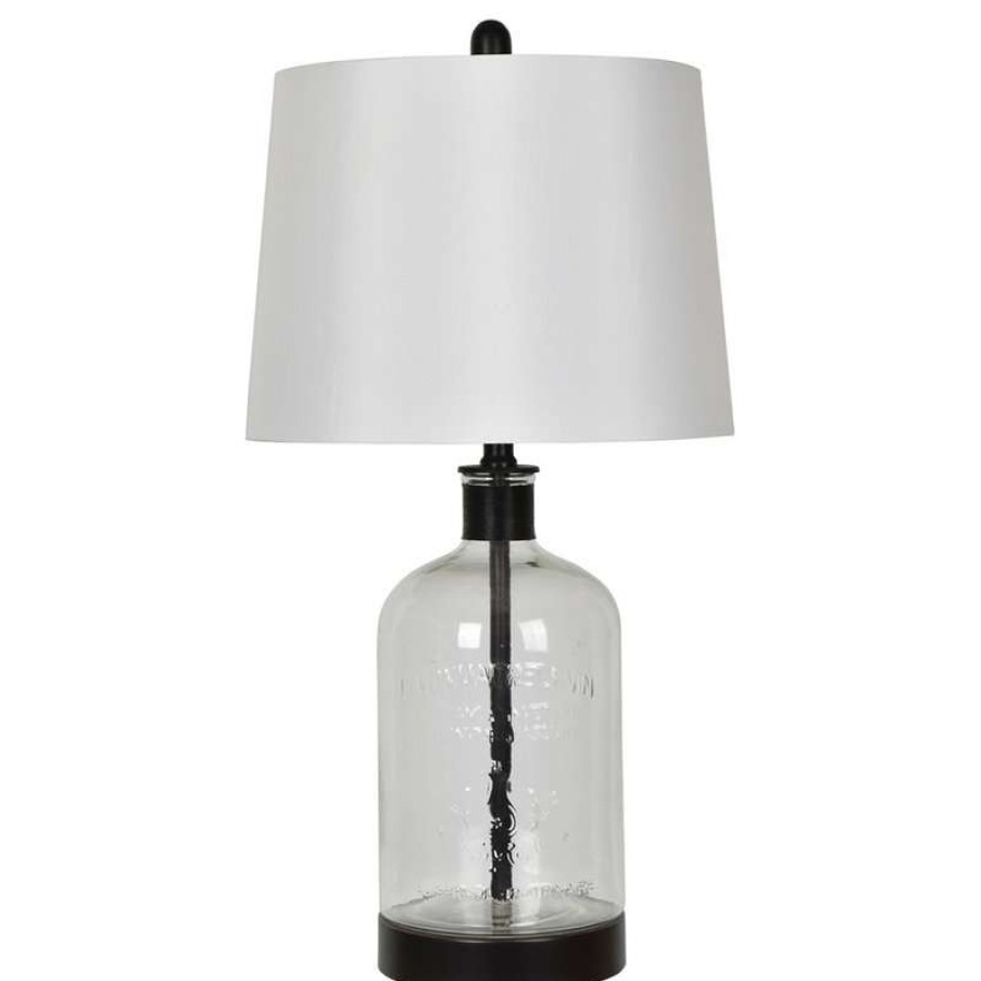 Lamps * | Wholesale Crestview Collection Woodburn Metal And Glass 26.5 H Table Lamp