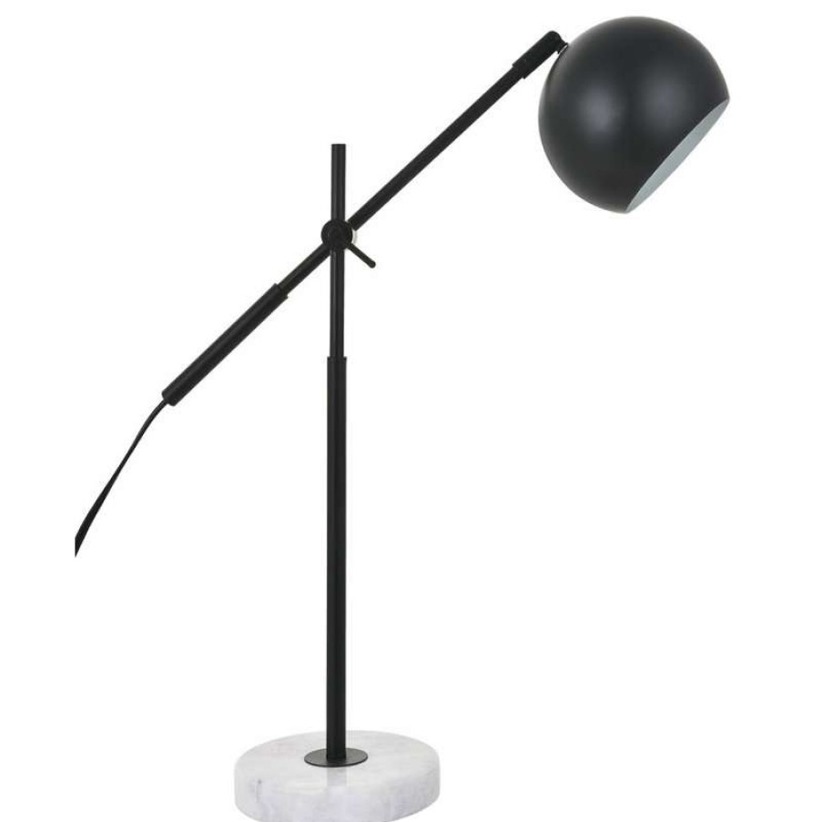 Lamps * | Best Deal Elegant Furniture & Lighting Aperture 1 Light Black Table Lamp