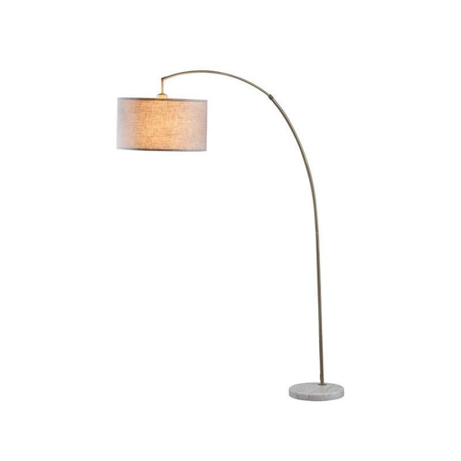 Lamps * | Cheap Sh Lighting Strathaven 78 Tall Metal Arch Floor Lamp With Beige And Brass