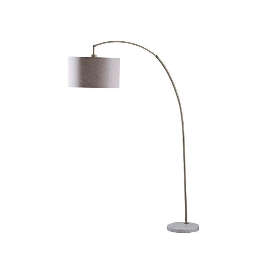 Lamps * | Cheap Sh Lighting Strathaven 78 Tall Metal Arch Floor Lamp With Beige And Brass